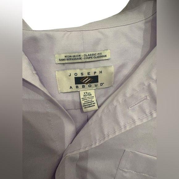 Joseph Abboud Light Purple Classic Fit High Quality Shirt with an Oversized look - Picture 3 of 3